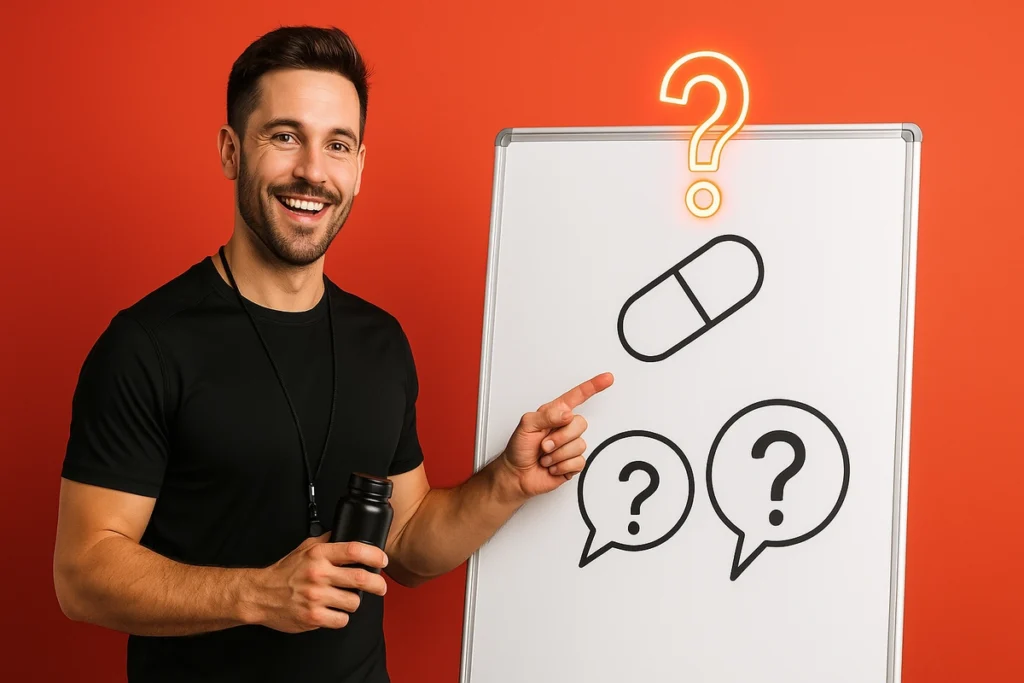 Fitness coach answering common beta-alanine supplement timing questions