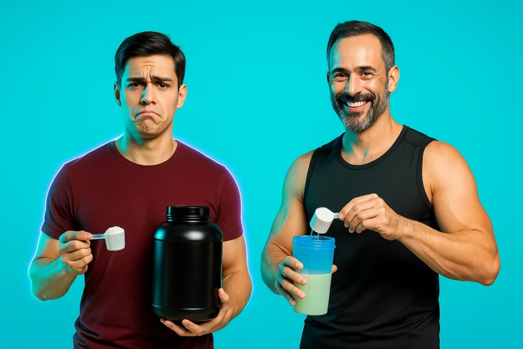 Beginner and experienced lifter using mass gainer differently for bulking goals