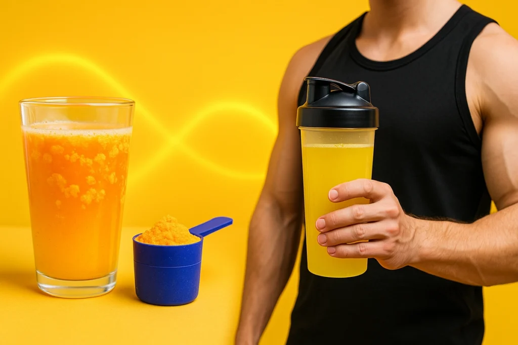comparison of poorly mixed vs. properly mixed BCAA drink