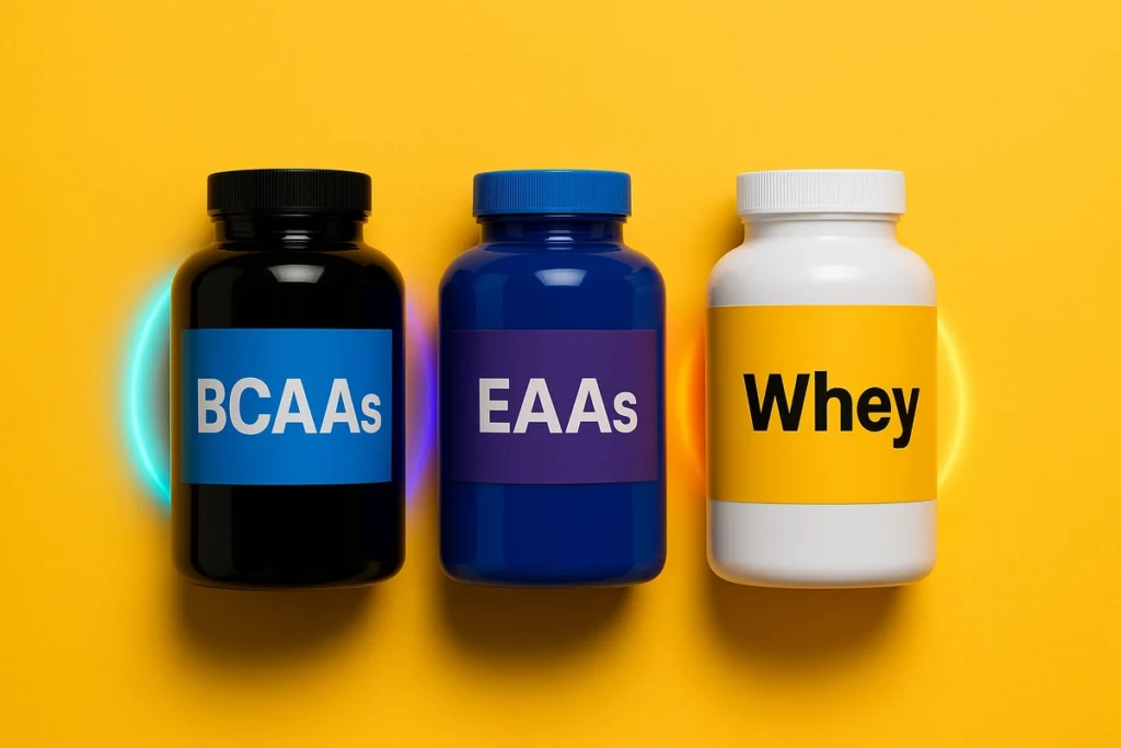 Comparison of BCAAs, EAAs, and whey protein for fasted training benefits