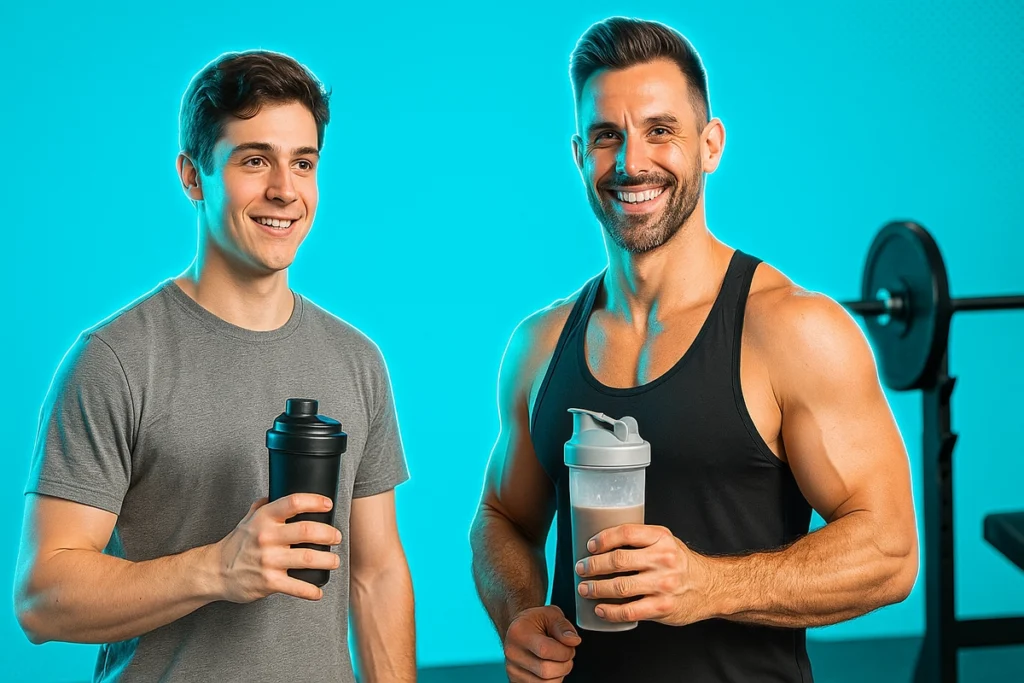 Whey protein dosage comparison between beginner and experienced lifter