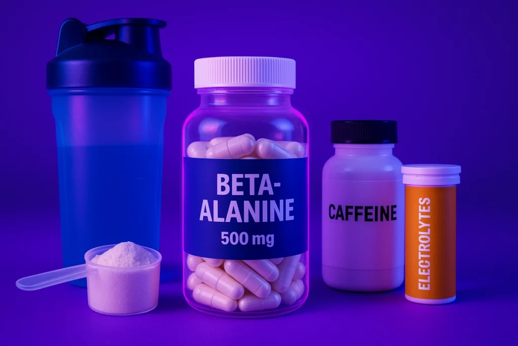 beta-alanine surrounded by other endurance supplements for optimal performance