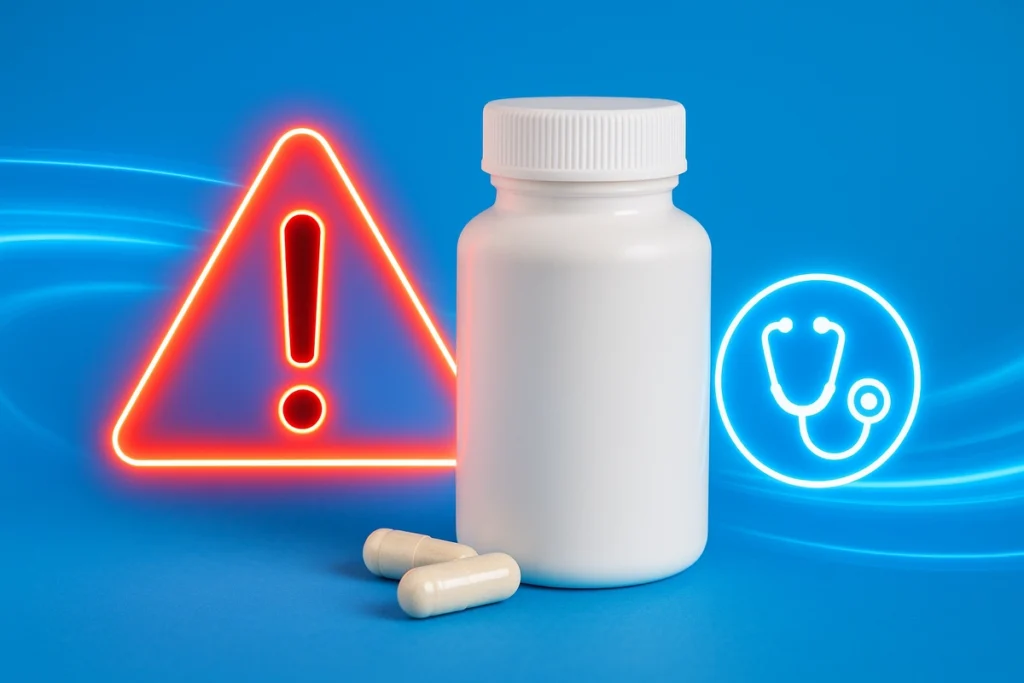 Caution symbol for people who should avoid daily beta-alanine