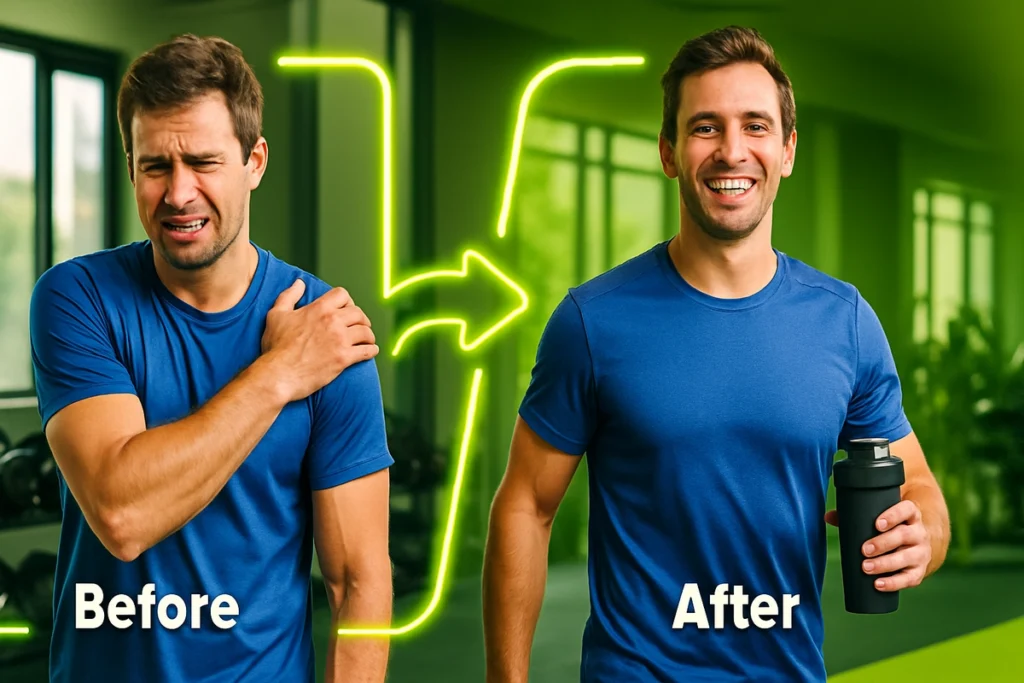 Fitness coach client showing improved recovery after using caffeine