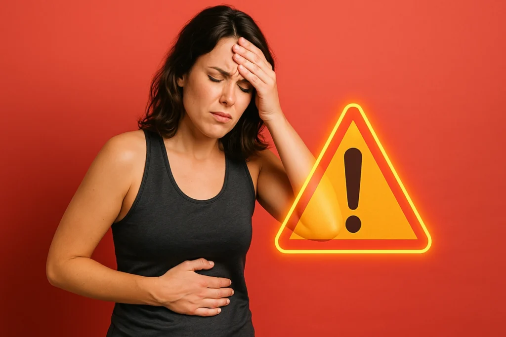 person showing side effects from caffeine before fasted cardio