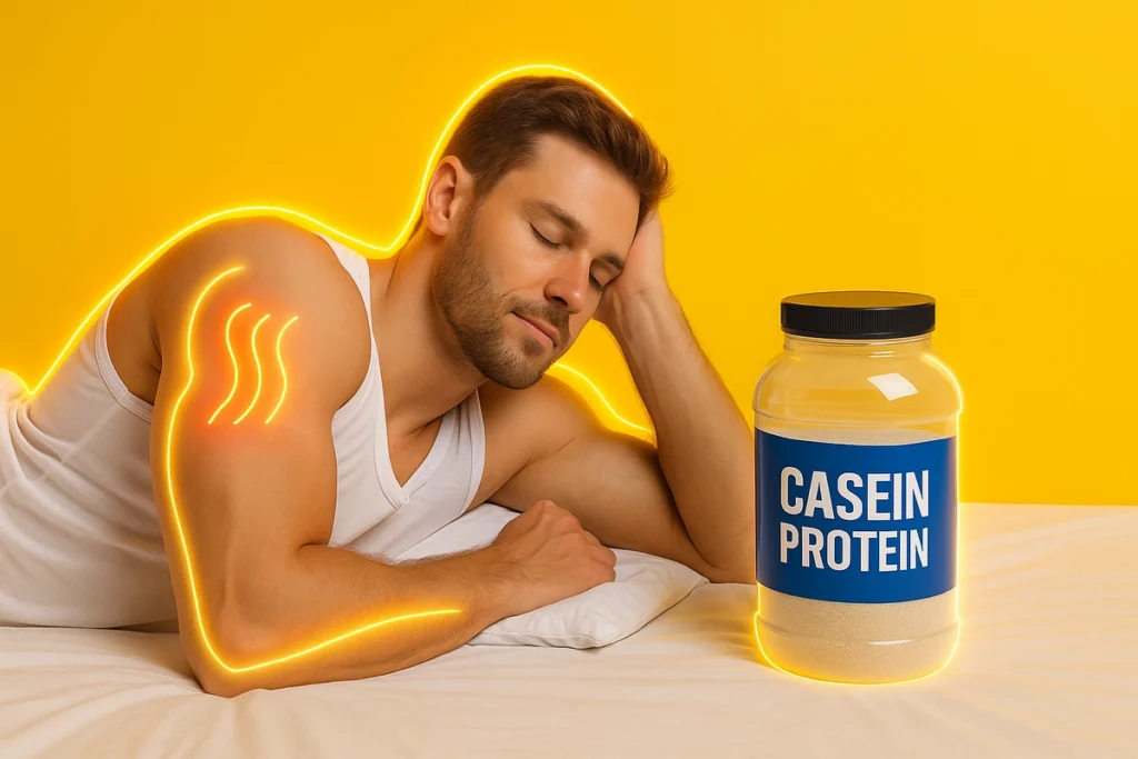 Benefits of casein protein for muscle recovery and lean mass maintenance during sleep
