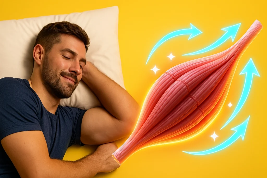 Casein protein supporting overnight muscle recovery for athletes