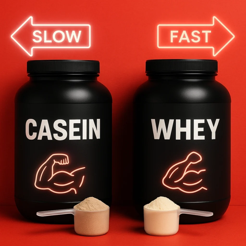 Comparison of casein vs whey protein for cutting and bulking