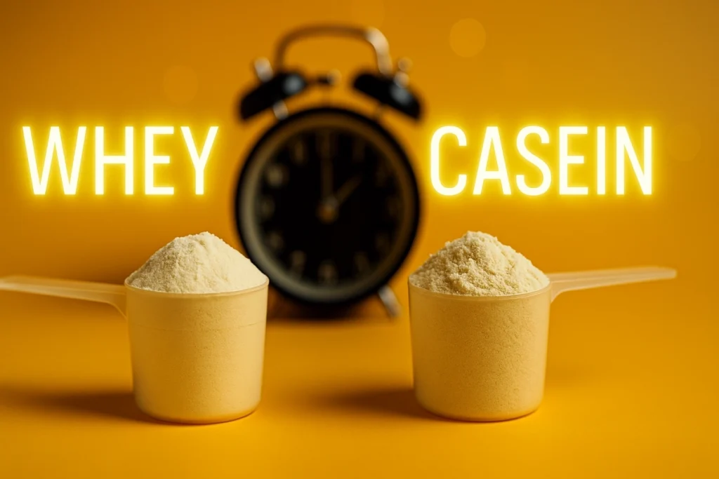 Comparison of casein vs whey protein powder for nighttime bulking