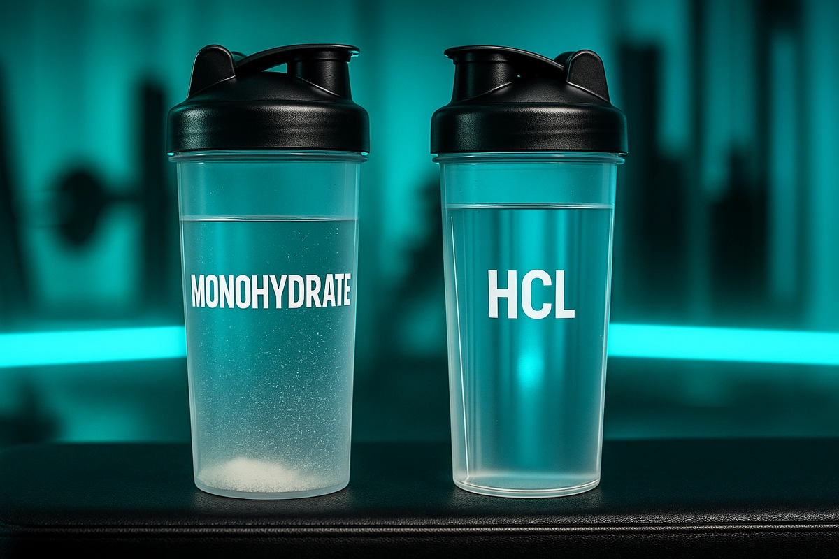 comparison of creatine monohydrate and creatine HCL absorption in clear gym shakers