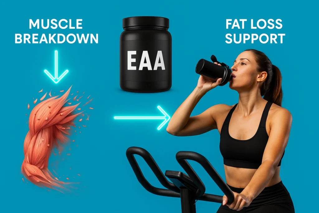 EAAs preventing muscle breakdown and supporting fat loss during cardio