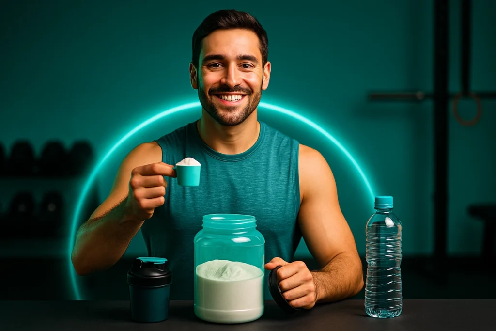 Confident athlete deciding whether to cycle creatine or take it daily