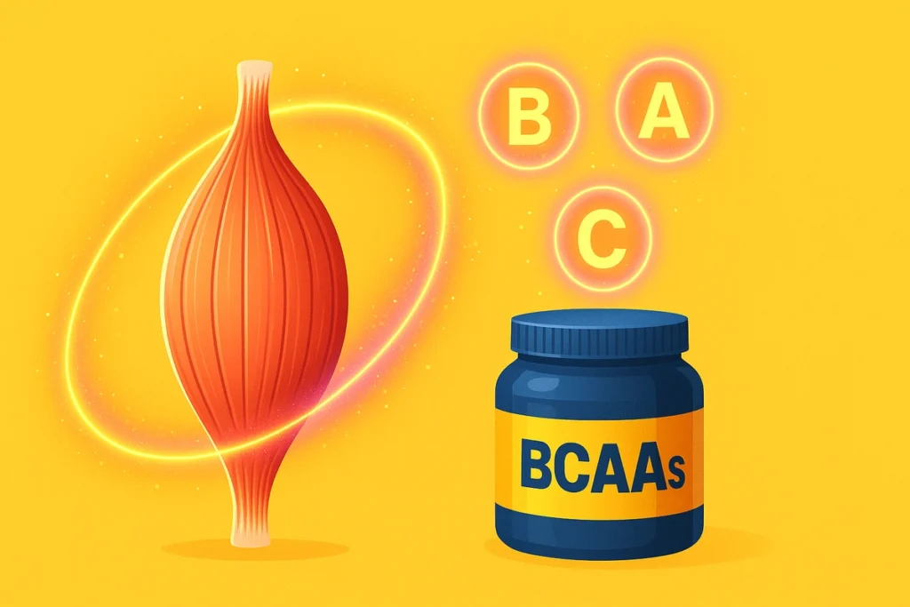 Graphic of BCAAs protecting muscle during fasted training for energy
