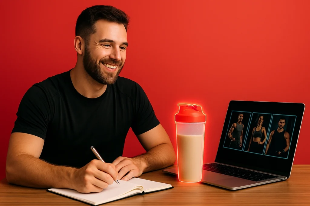 Fitness trainer using casein with clients during cutting and bulking