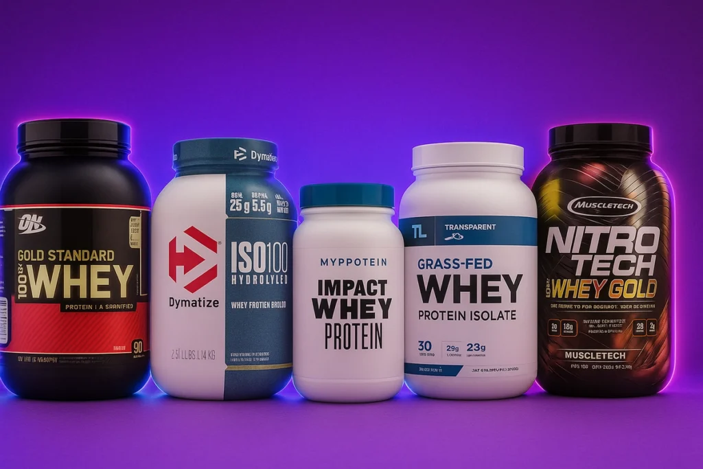 Top 5 ranked whey protein tubs for men with best overall and budget picks