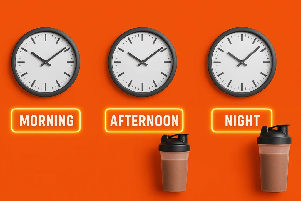 suggested timing for mass gainer shakes on rest days