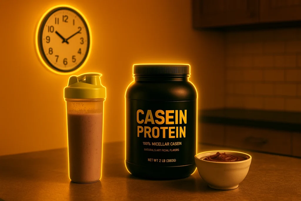 How and when to take casein protein powder for best nighttime muscle recovery