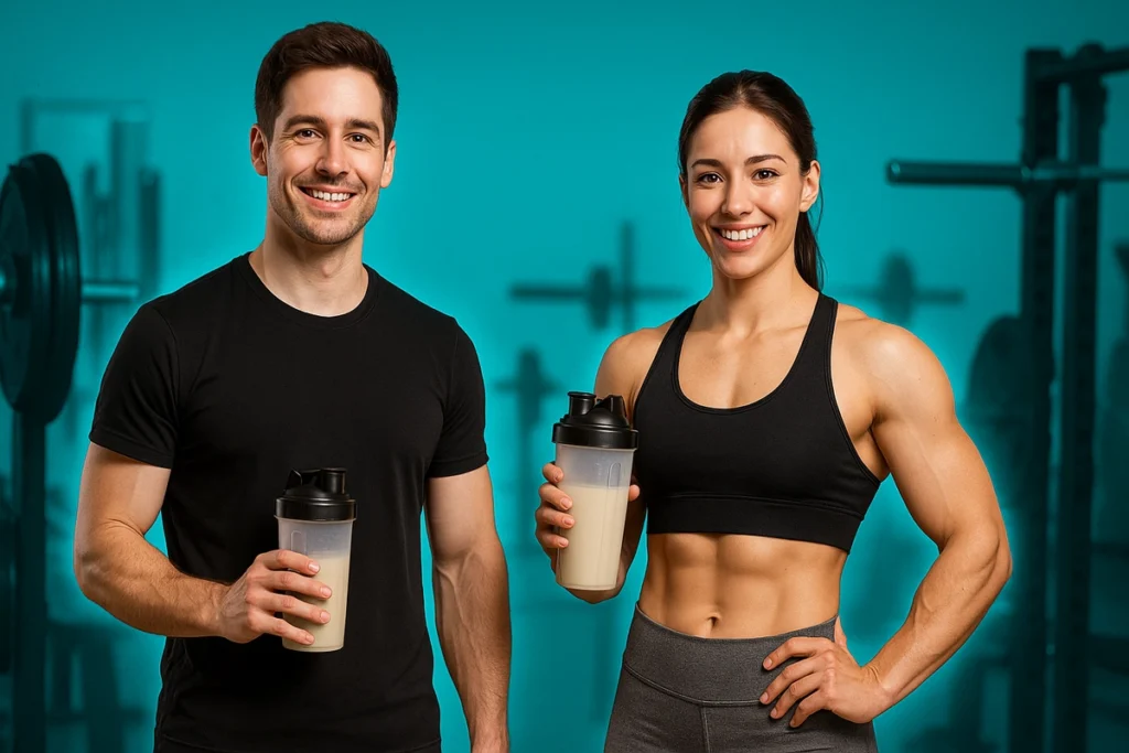 Muscle gain transformation stories with whey protein support