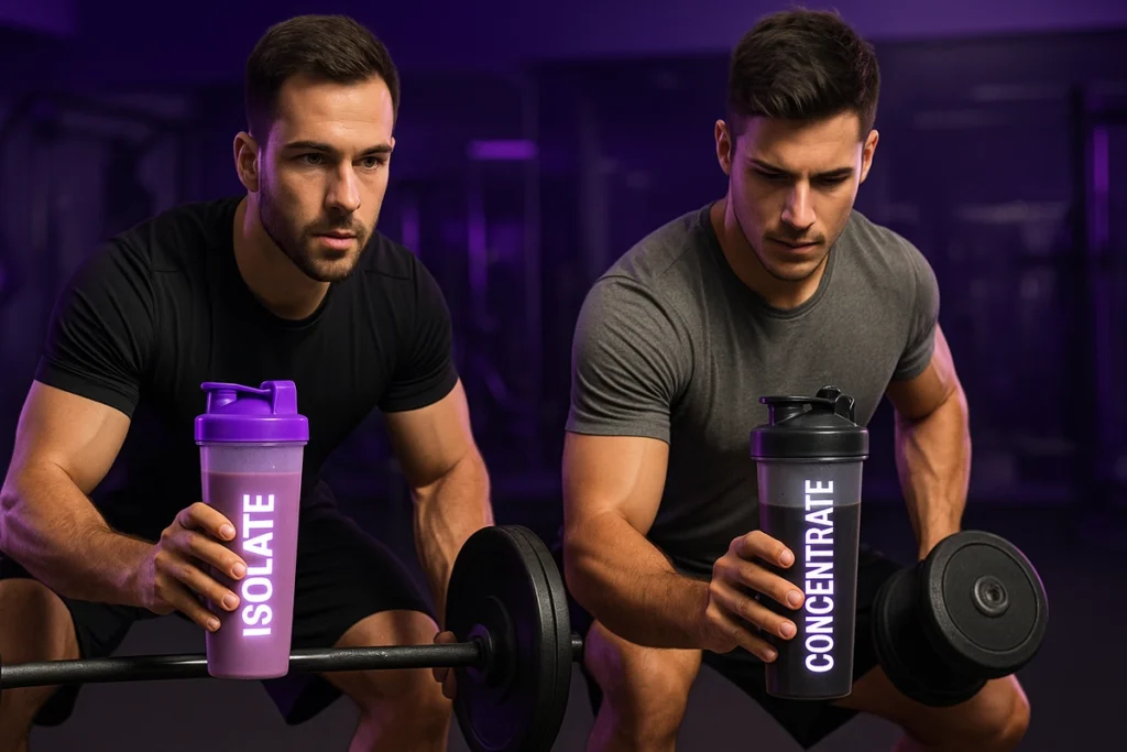 Comparing isolate and concentrate whey during strength training for fat loss