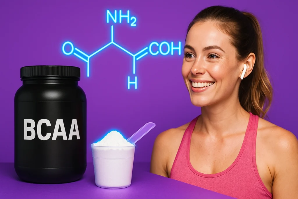 BCAA amino acids visualized for endurance and long-distance running benefits