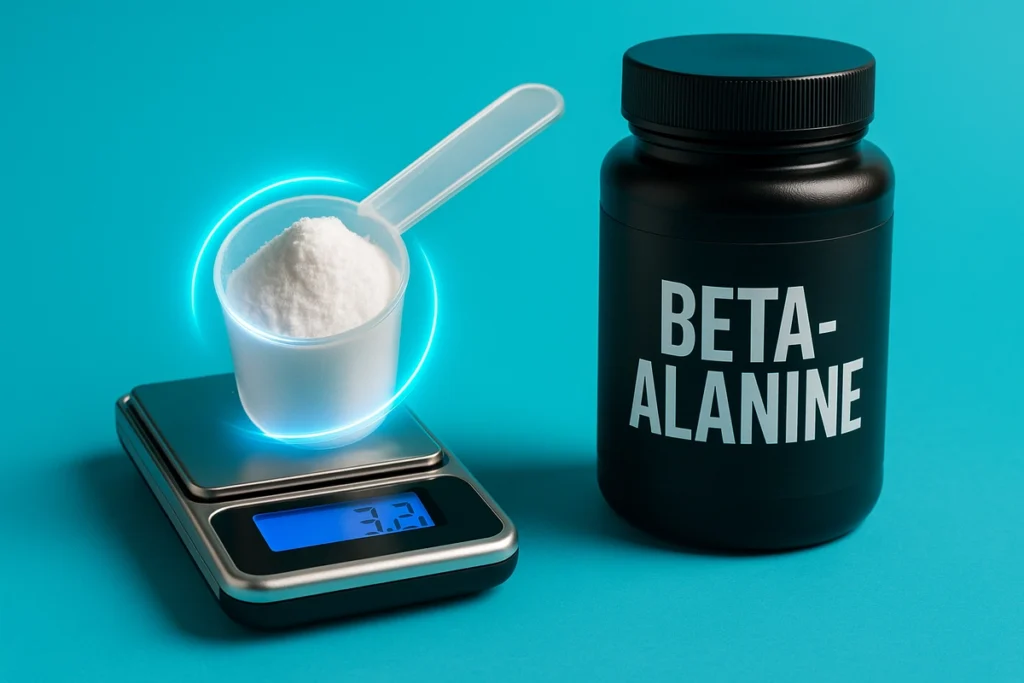 accurate beta-alanine dosage scoop for muscle fatigue reduction
