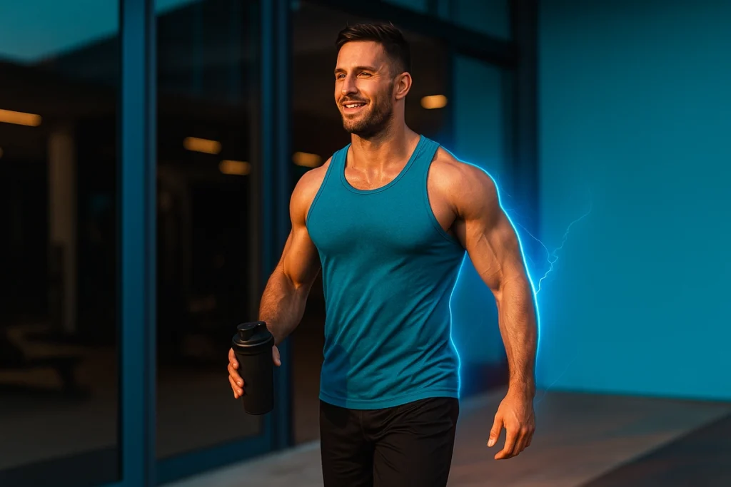athlete recovering after intense workout using beta-alanine for endurance