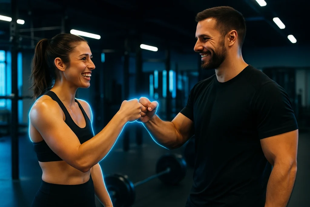 Fitness coach approving beta-alanine for boosting carnosine and enhancing performance