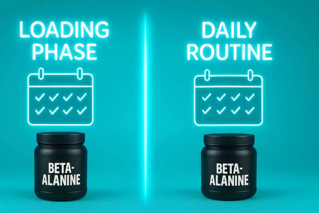 Visual comparison of loading phase vs daily use of beta-alanine