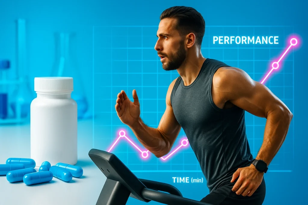 Scientific research setup proving beta-alanine’s impact on performance through carnosine increase