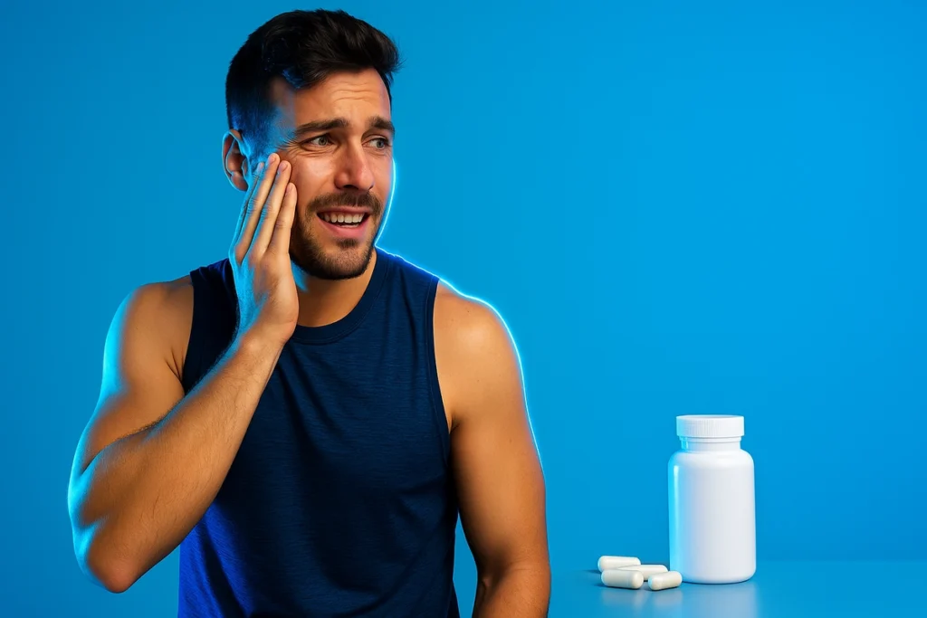 Athlete feeling tingling effect from beta-alanine with visual tips on dosing