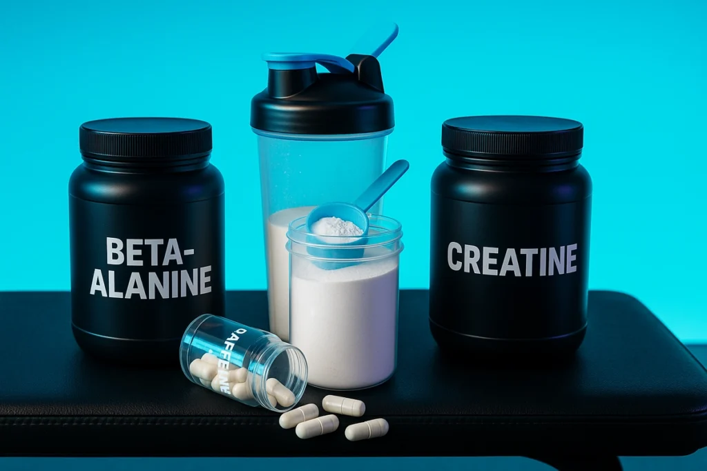 Beta-alanine stacked with creatine and caffeine for intense training