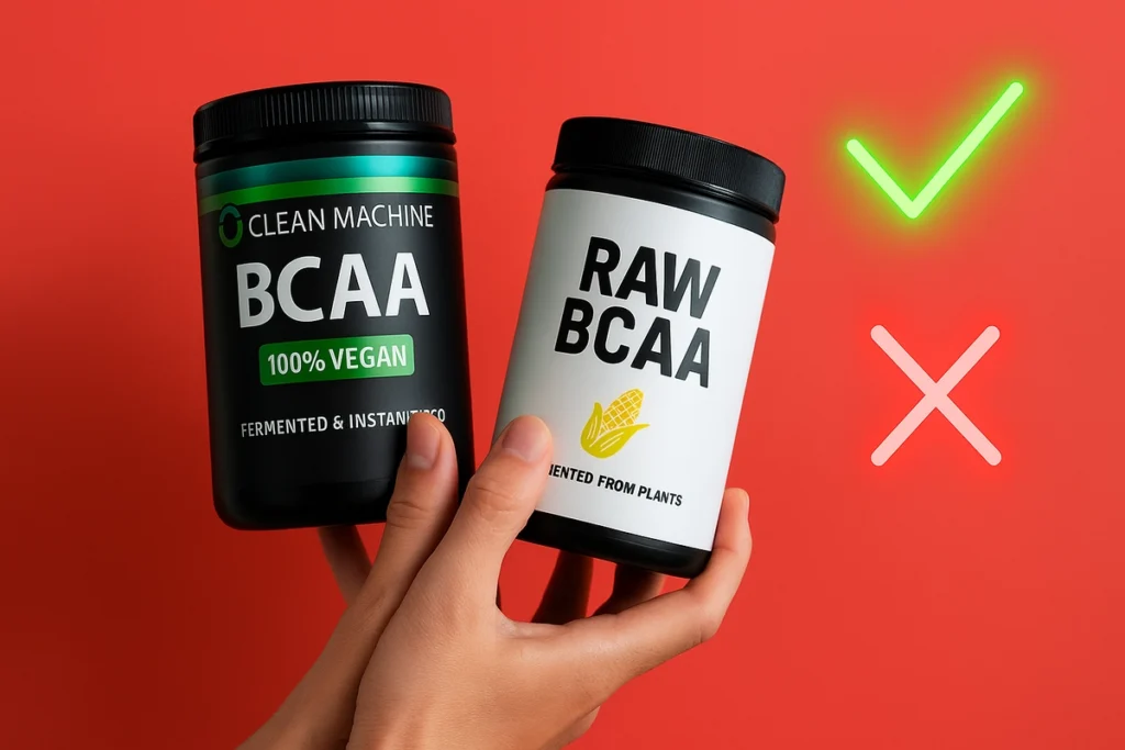 Comparing vegan BCAA supplement labels for best ingredients