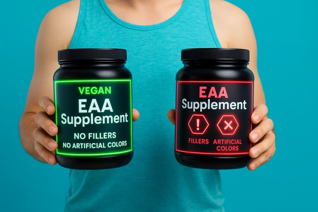Comparing two EAA supplements for vegan muscle growth quality