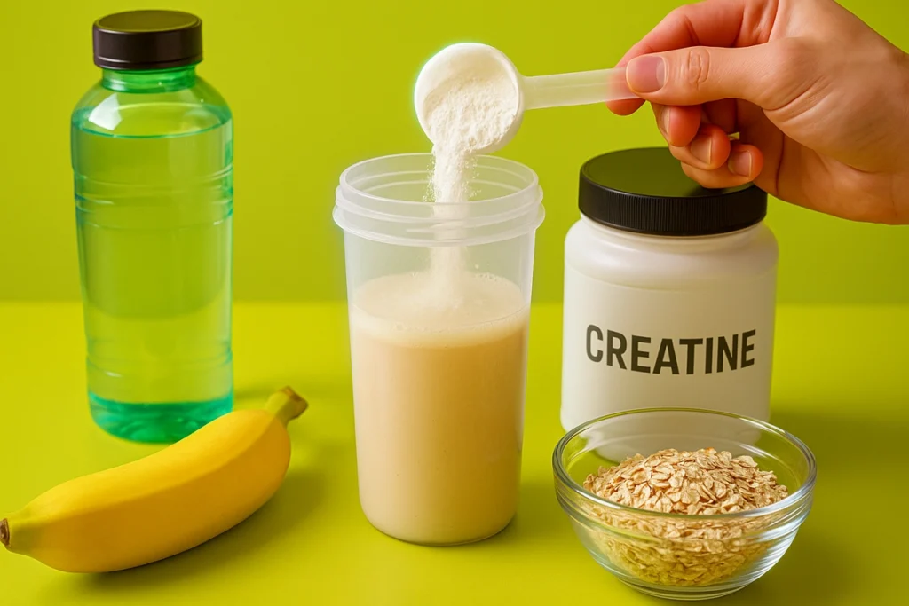 Mixing creatine with protein shake and carbs for better results