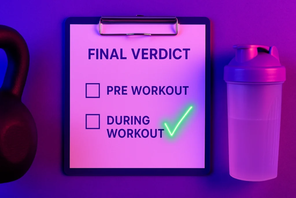 Final verdict highlighting intra-workout as best time for EAAs