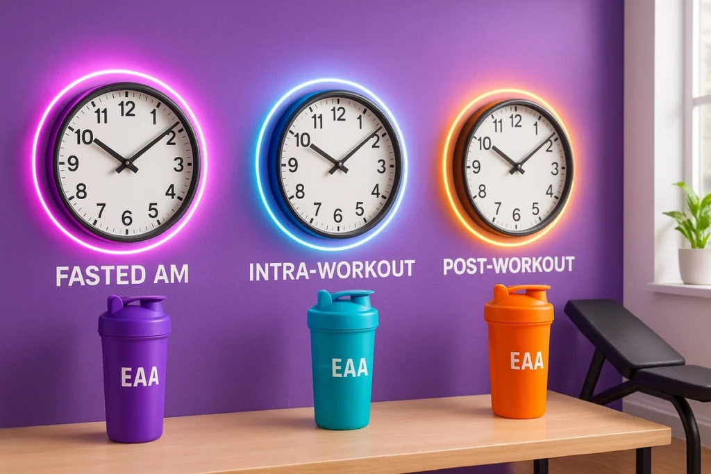 Best times to take EAAs for muscle growth and workout recovery