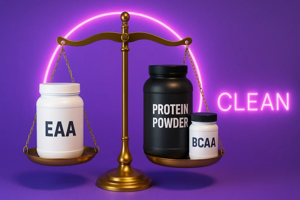 EAA, BCAA, and protein powders compared for purity and filler content