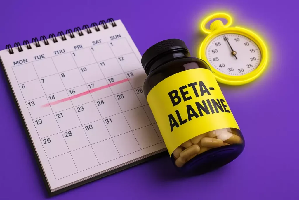 Ideal beta-alanine cycle duration with planner and supplement