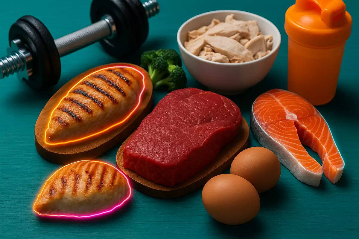 Natural food sources of beta-alanine including chicken, beef, and fish for muscle endurance