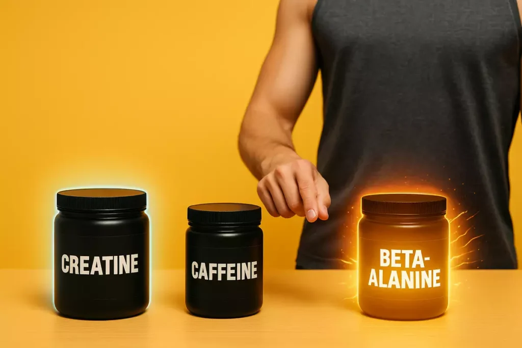 Beta-alanine compared to creatine and caffeine in pre-workout stack