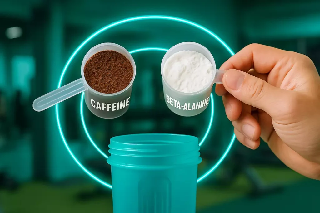 Combining caffeine and beta-alanine supplements before workout for increased power