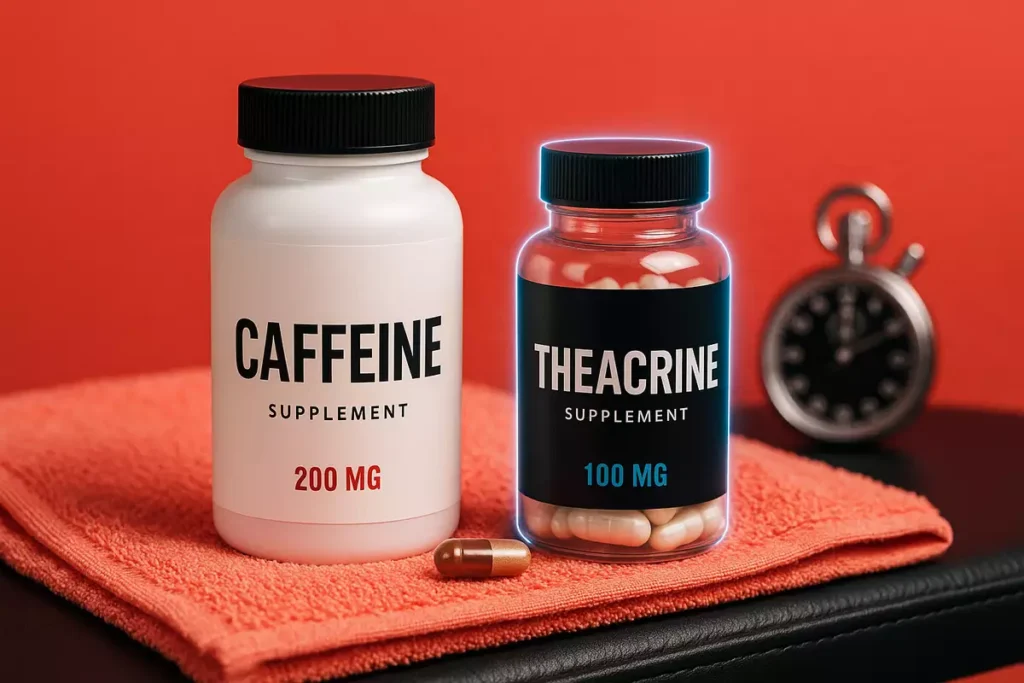 combination of caffeine and theacrine supplements for enhanced workout energy and focus