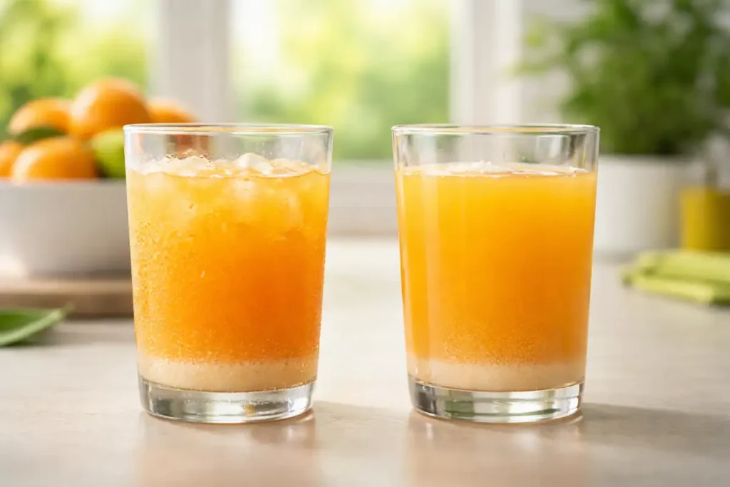 Cold versus warm juice comparison for mixing creatine