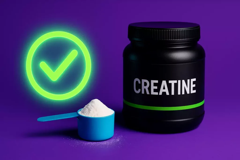 graphic showing that creatine cycling is not necessary for long-term use
