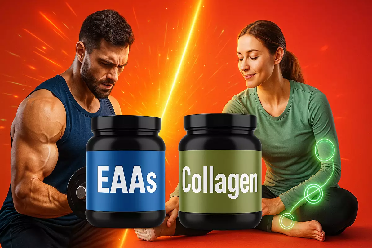 EAAs vs Collagen supplement comparison for muscle recovery and strength