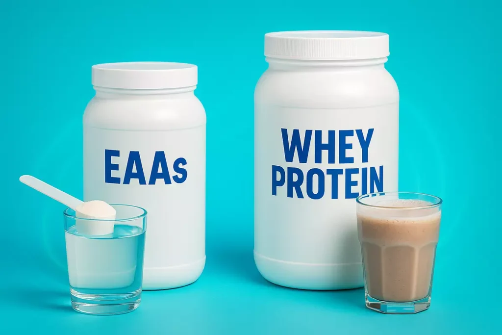 EAAs and whey protein compared side-by-side as muscle support options for older adults