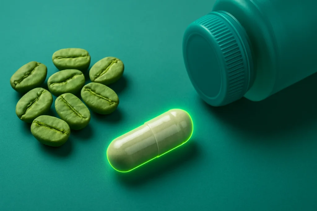 Green coffee bean extract for gentle, clean caffeine