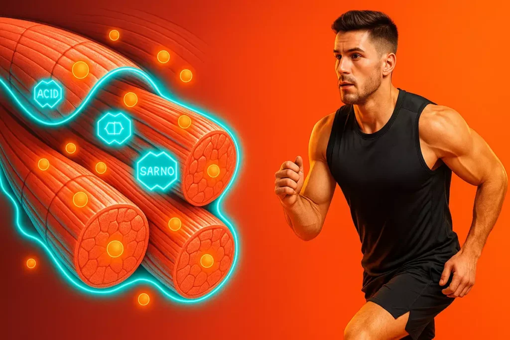 Illustration of how beta-alanine boosts carnosine to delay muscle fatigue