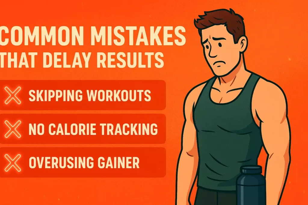 Checklist of common mistakes that delay results from mass gainer use