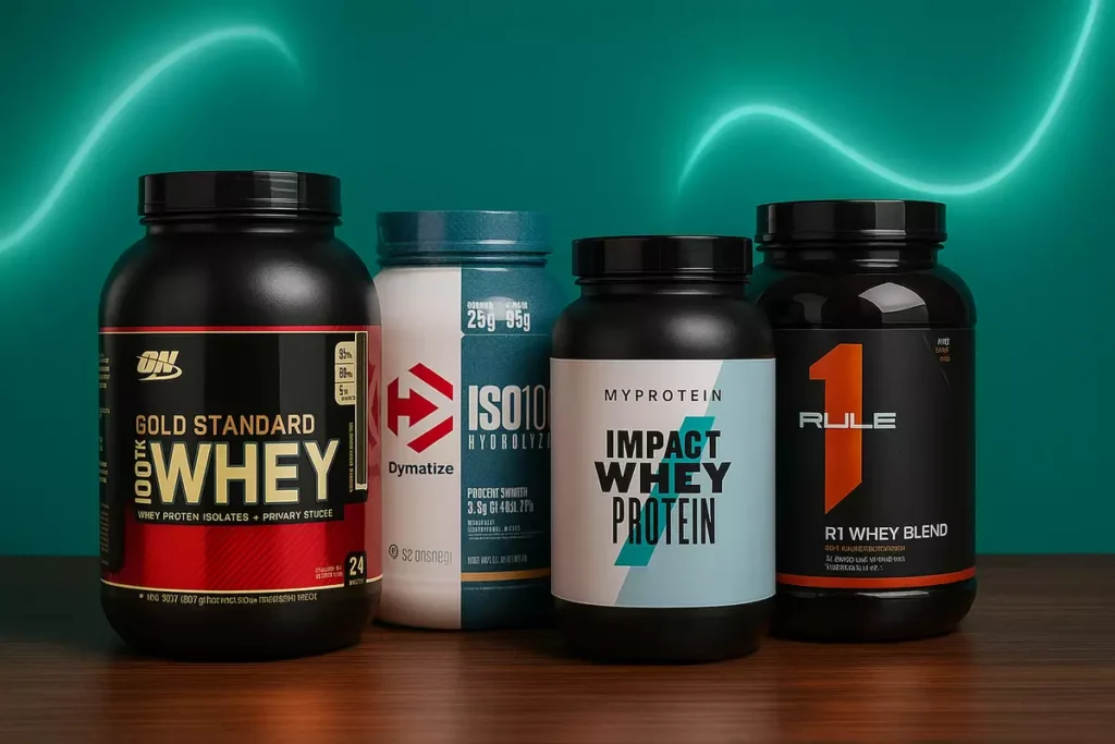 Best whey protein powders for beginners 2025 – top recommended products on gym table